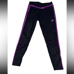 adidas Women's Tiro 15 Climacool Training Pants Womams SZ. Medium Black / Purple